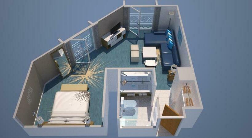 סוויטת אקזקיוטיב, עם מיטת קינג, Renaissance Wind Creek Aruba Resort