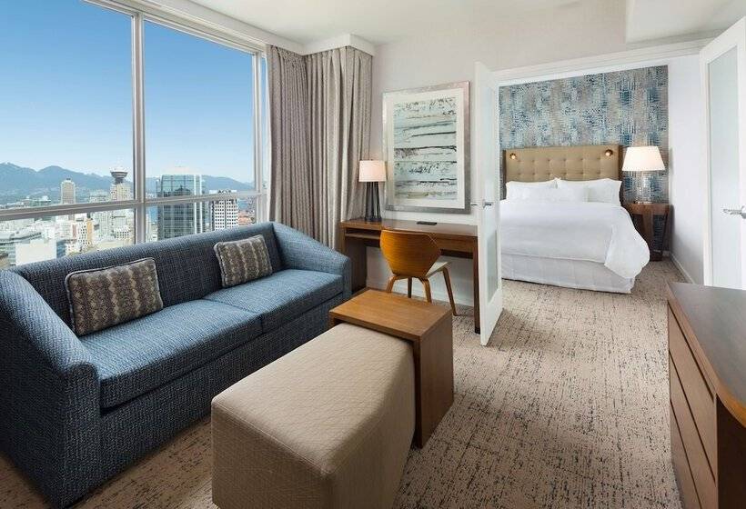 ダブルベッドのスタンダードスタジオ, Hilton Vancouver Downtown