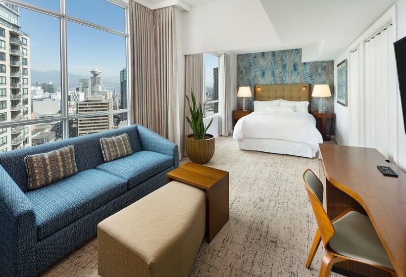 带双人床的标准工作室, Hilton Vancouver Downtown