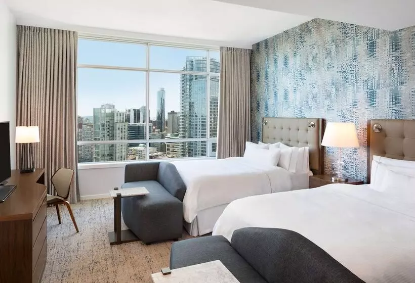 ２ダブルベッドのスタンダードルーム, Hilton Vancouver Downtown
