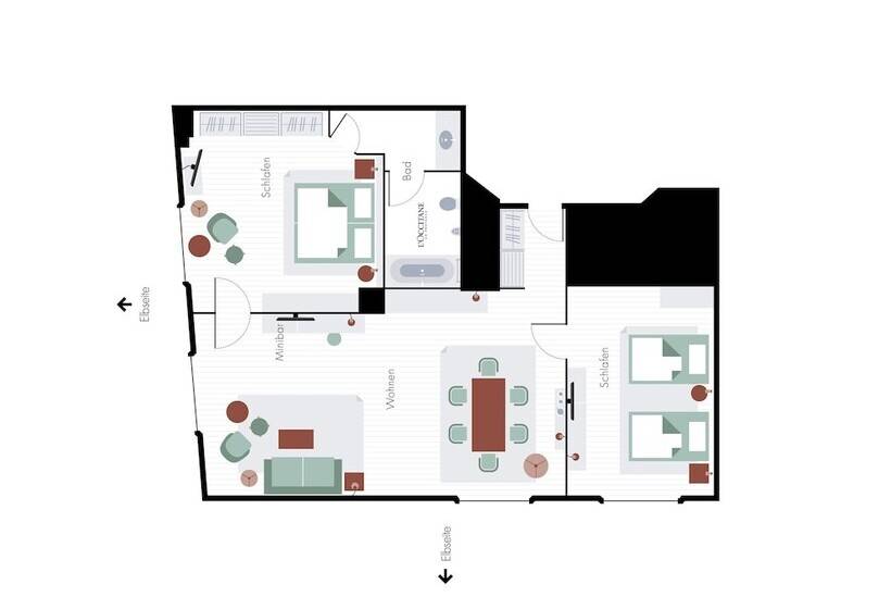 סוויטה משפחתית 2 חדרי שינה, Bilderberg Bellevue Hotel Dresden