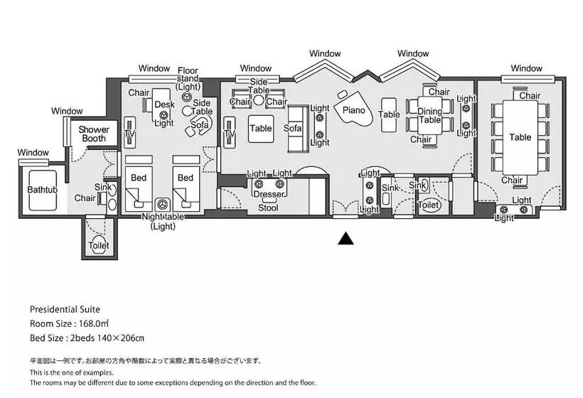 プレジデントスイートルーム, Hankyu International