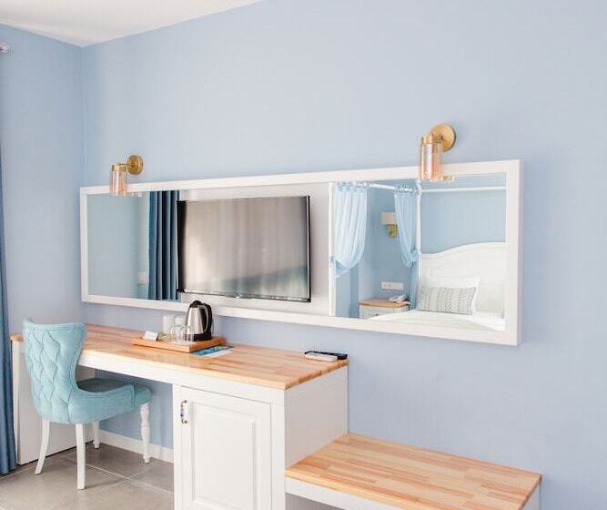 חדר דלוקס נוף לים, Luvi Kaş Otel Adults Only