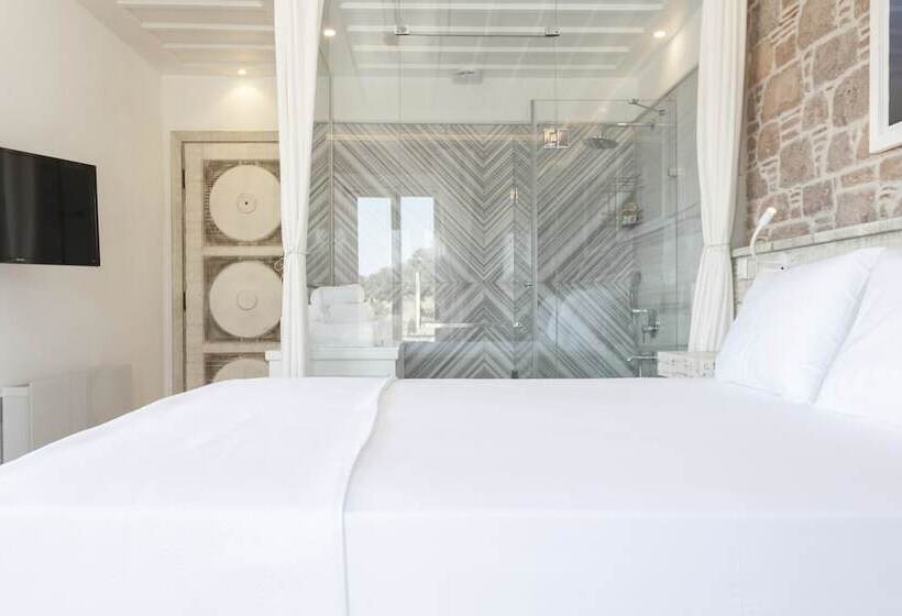 海の見えるダブルベッドスタンダードルーム, Cunda Pur Beyaz