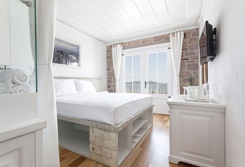 海の見えるダブルベッドスタンダードルーム, Cunda Pur Beyaz