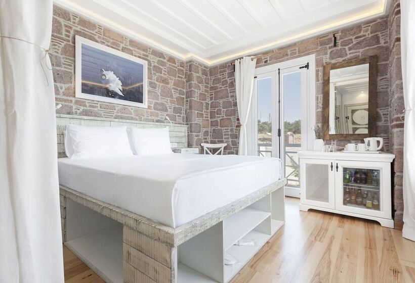 海の見えるダブルベッドスタンダードルーム, Cunda Pur Beyaz