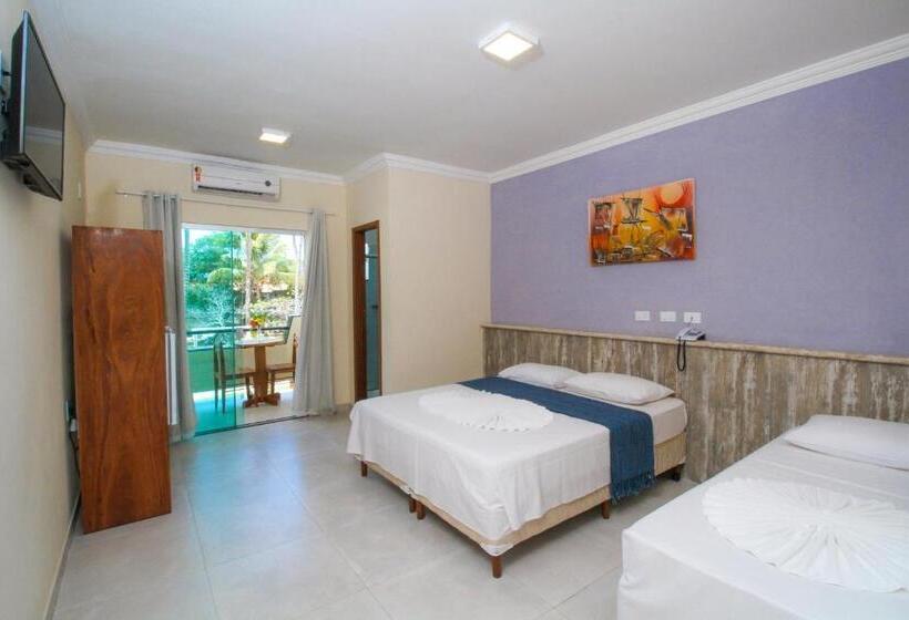 חדר סטנדרט לשלושה עם מרפסת, Areia Do Atlantico