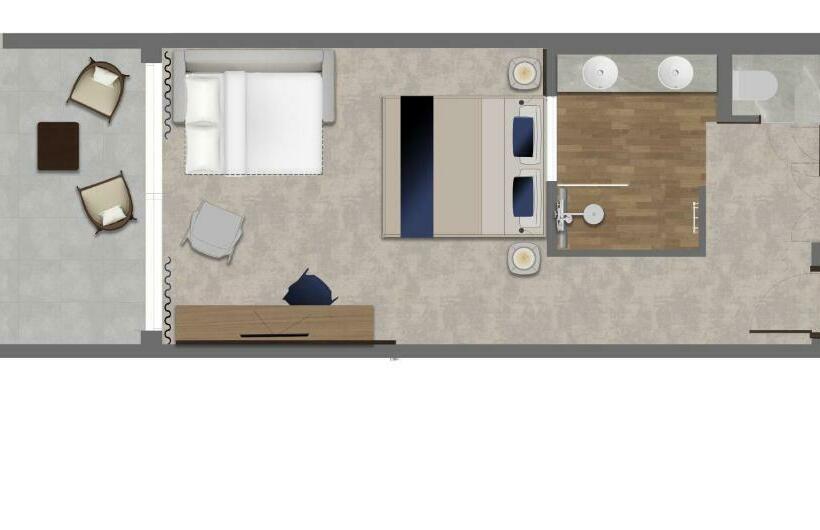 اتاق لوکس با بالکن و چشمانداز دریا, Luxury Hotel Riva