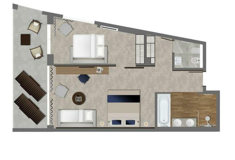 سوییت جونیور با چشمانداز دریا, Luxury Hotel Riva