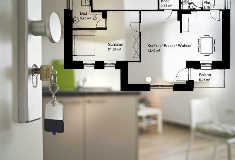 דירה בת חדר שינה 1 עם מרפסת, Ferienwohnungen Lippold