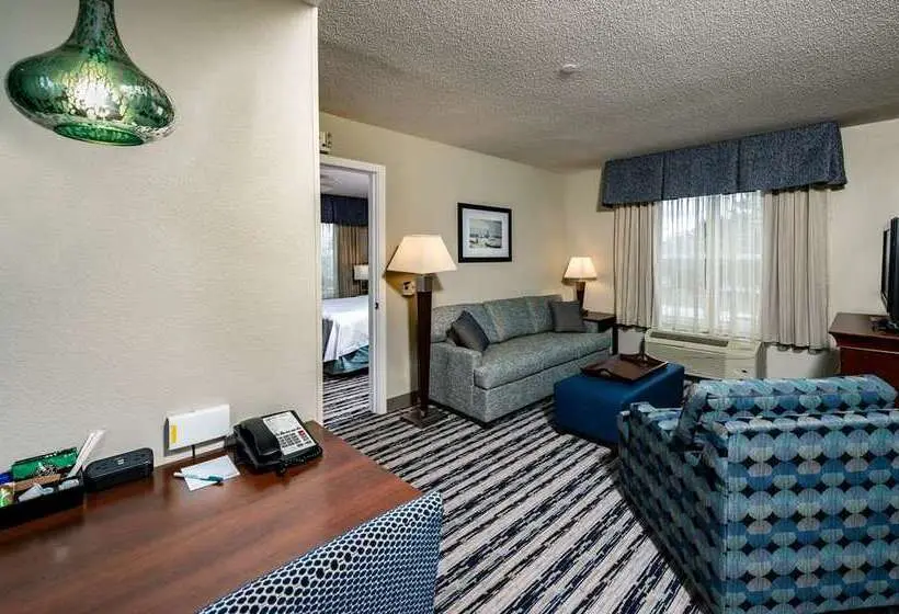 キングサイズベッドのスイートルーム, Embassy Suites By Hilton Rockford Riverfront