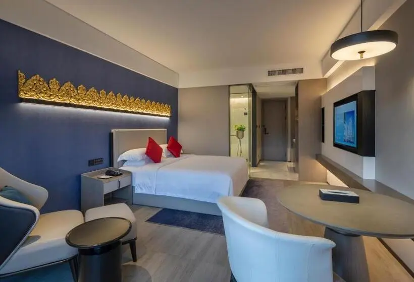 キングサイズベッドのデラックスルーム, Tian Yi International Hotel 天艺国际酒店