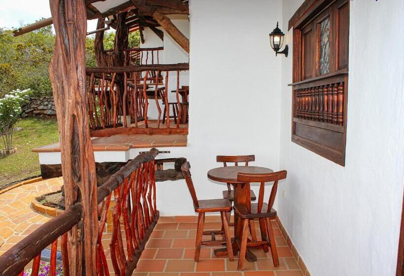 חדר לארבעה סטנדרטי עם מרפסת, Campestre Ataraxia Barichara