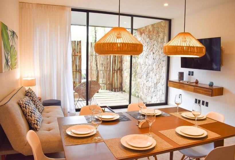 테라스가 있는 2 베드룸 아파트, Amaka Calma Tulum