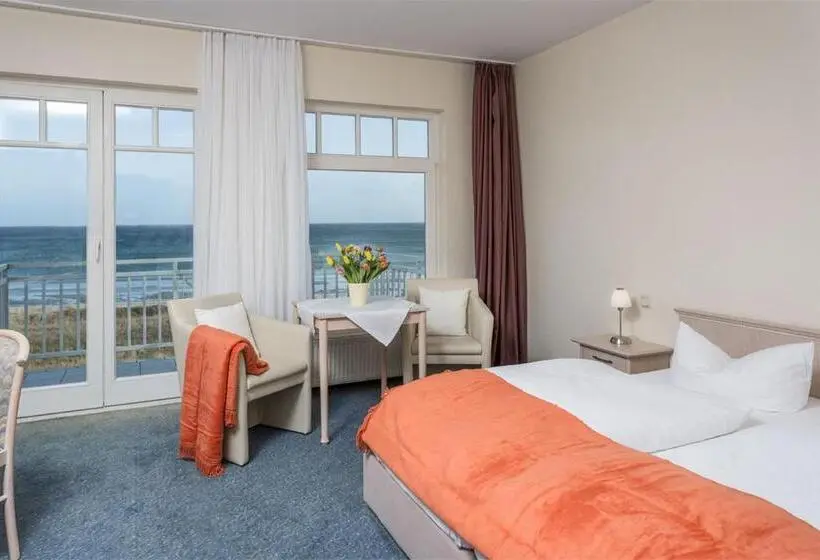 オーシャンビュースタンダードルームバルコニー付き, Strandhotel Dünenhaus