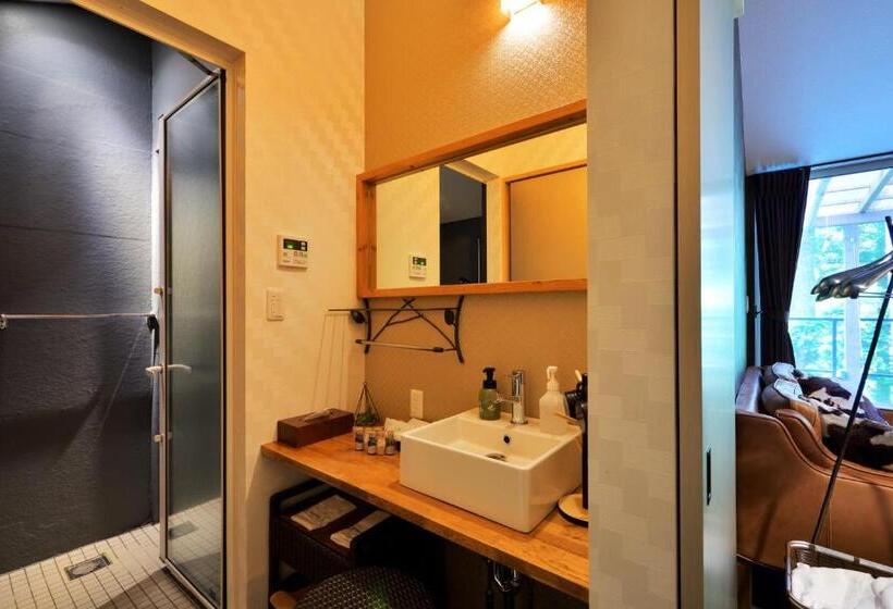 Premium room with terrace, Onsen Glamping Shimablue