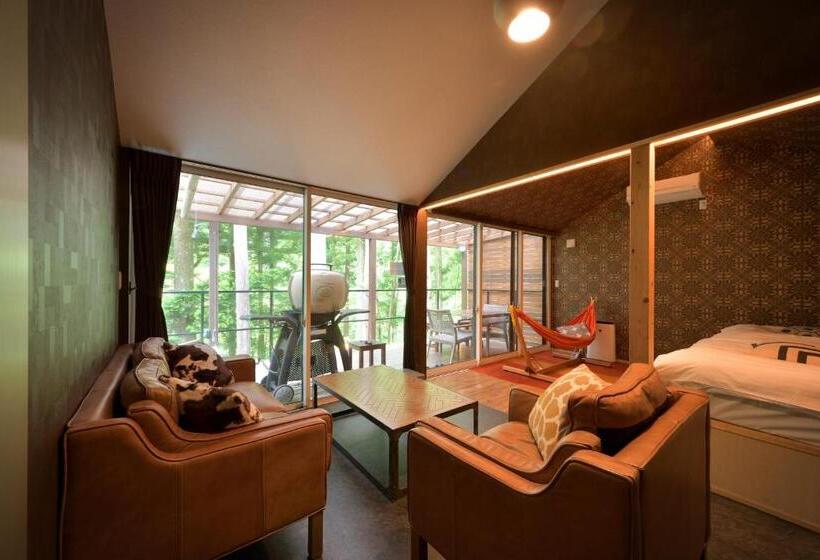 Premium room with terrace, Onsen Glamping Shimablue