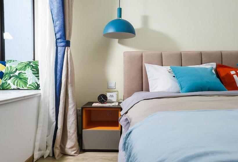 شقة غرفة واحدة, Lu Ke Boutique Apartment 00123370, Qixiashan Nanjing Station, Nanjing City, Jiangsu Province