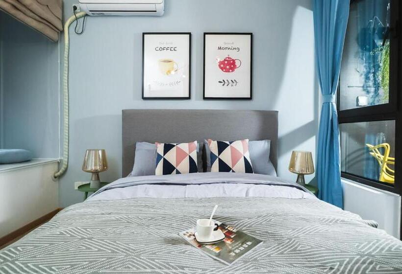 شقة غرفة واحدة, Lu Ke Boutique Apartment 00123370, Qixiashan Nanjing Station, Nanjing City, Jiangsu Province