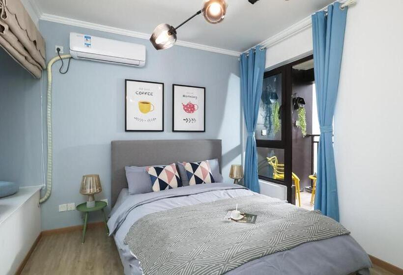 شقة غرفة واحدة, Lu Ke Boutique Apartment 00123370, Qixiashan Nanjing Station, Nanjing City, Jiangsu Province