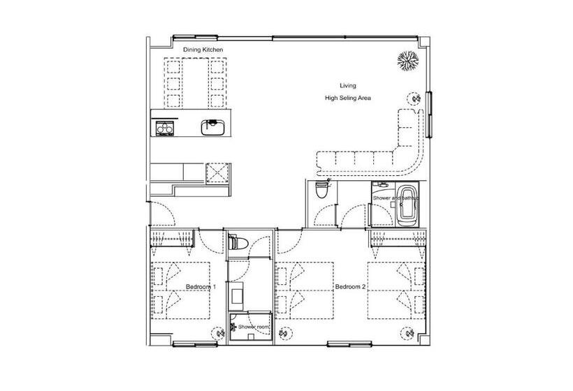 침실 1개 전망 아파트, Fujio Pension Madarao Apartment Hotel & Restaurant