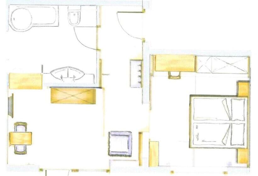 标准工作室带阳台, Försterhaus & Haus Andrea