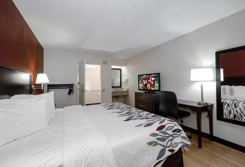 身障者適用ダブルベッド付きスタンダードルーム, Red Roof Inn Danville, Pa