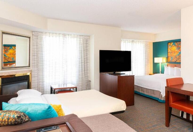 带四张床的标准工作室, Residence Inn By Marriott Evansville East