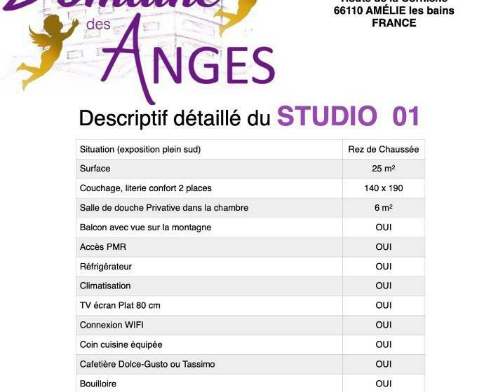 バルコニー付きスタンダードステューディオ, Domaine Des Anges