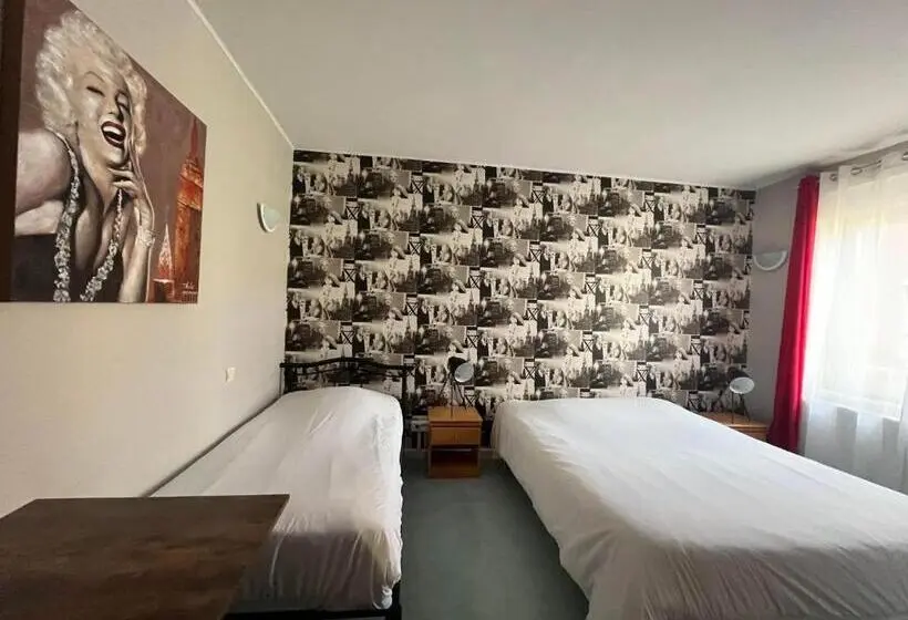 庭の見えるスタンダードトリプルルーム, Hôtel Les Jardins Dunkerque Center
