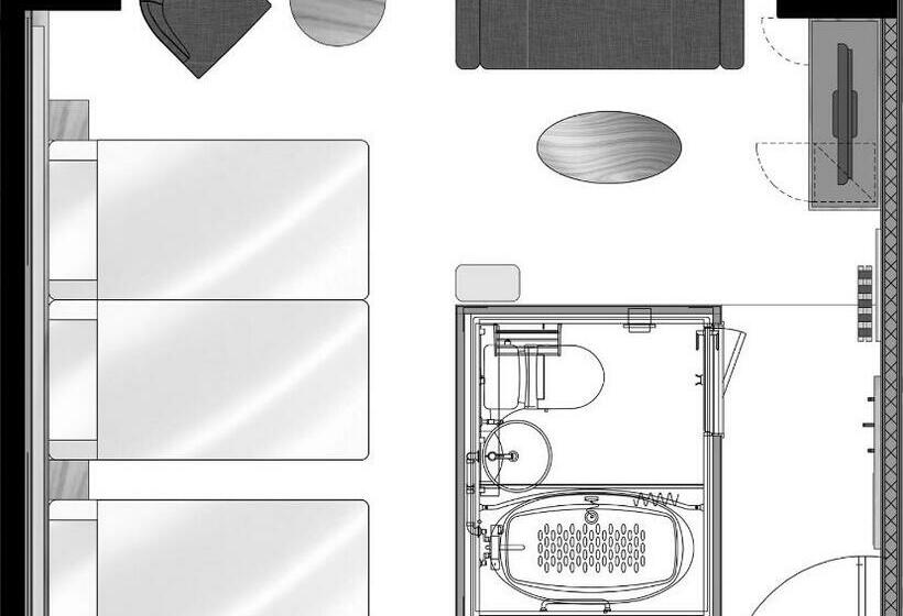 اتاق استاندارد چهار تخته, Royal Twin Hotel Kyoto Hachijoguchi