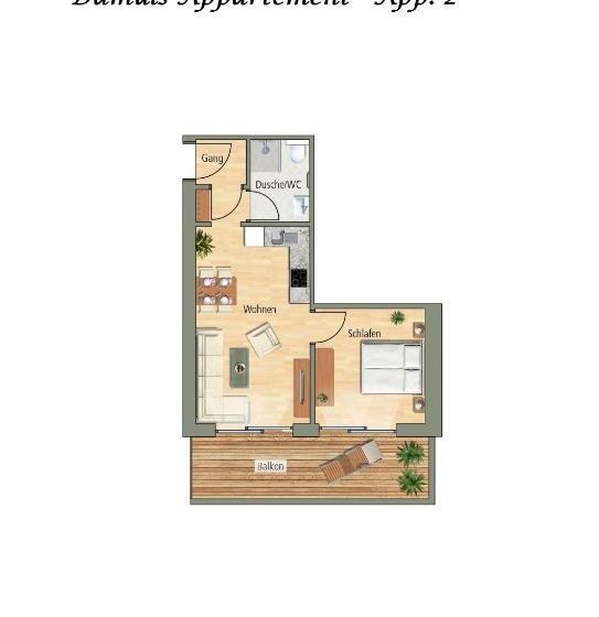 침실 1개 발코니 아파트, Damüls Appartements