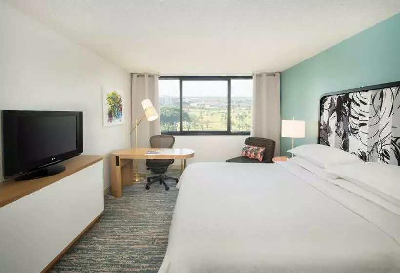 اتاق لوکس با تخت بزرگ, Sheraton Miami Airport Hotel And Executive Meeting Center