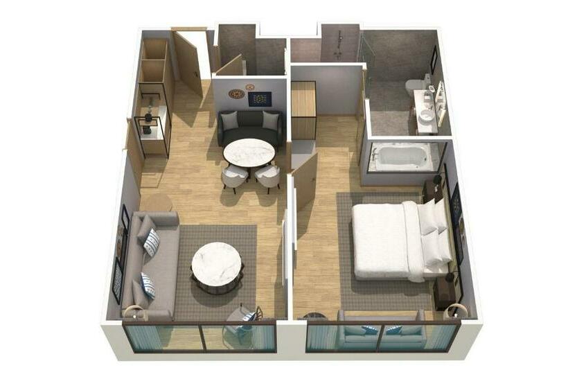 带大床的套房, Four Points By Sheraton Phuket Patong Beach Resort