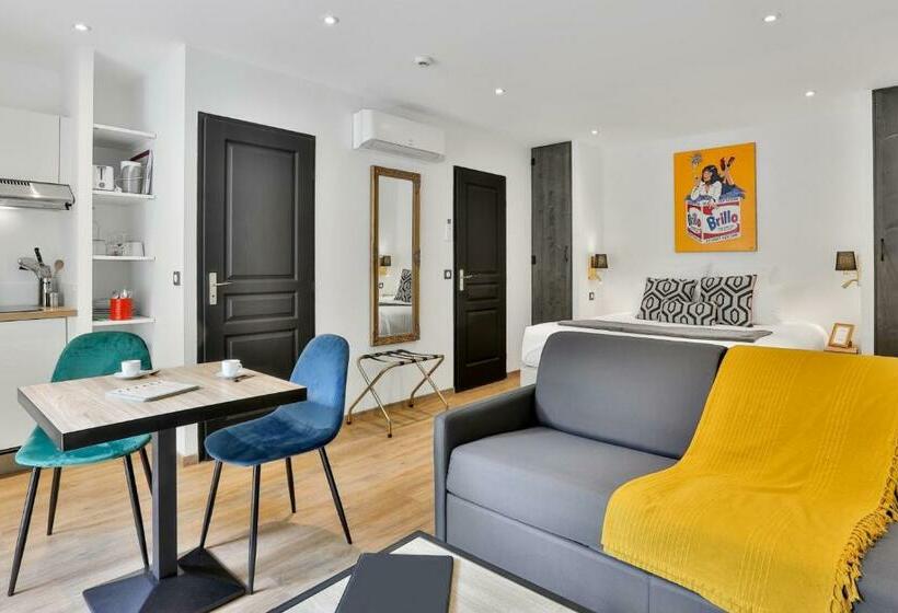 침실 1개 풀장 전망 아파트, Logis Hôtel Restaurant L Atelier D Epicure