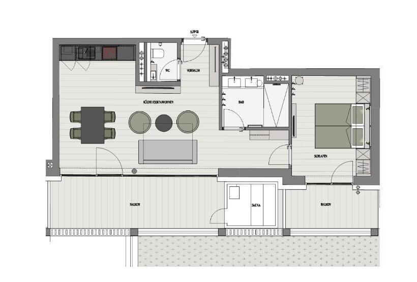 آپارتمان 1 خوابه, Das Bleibt Alpine Suites