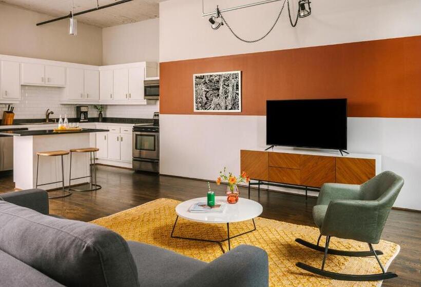 １ベッドルームのデラックスアパートメント, Reside Houston Downtown, A Wyndham Residence