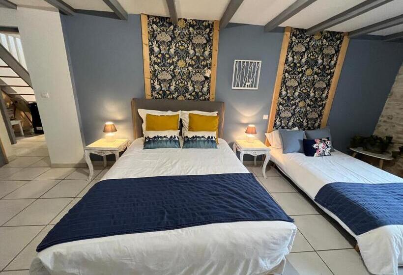 Семейный Номер Вид на Сад, Les Bruyeres Chambres Dhotes Et Gite