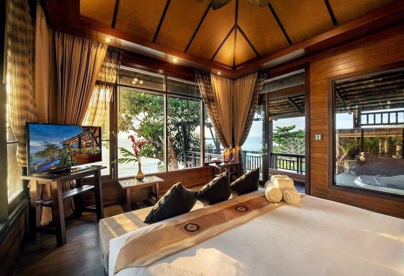 فيلا غرفة نوم واحدة مطلّة علي البحر, Nirvana Beach Resort, Koh Lanta Sha Extra Plus