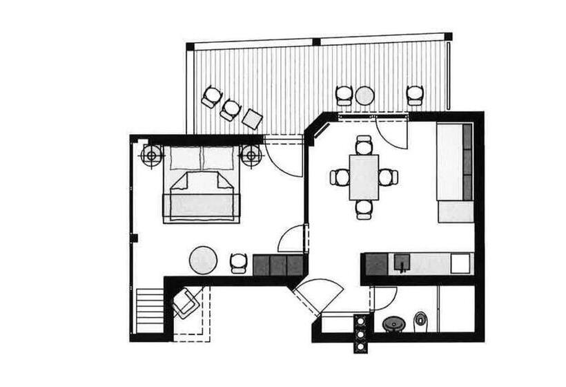 带1个卧室的带阳台的公寓, Rosamunde Apartments