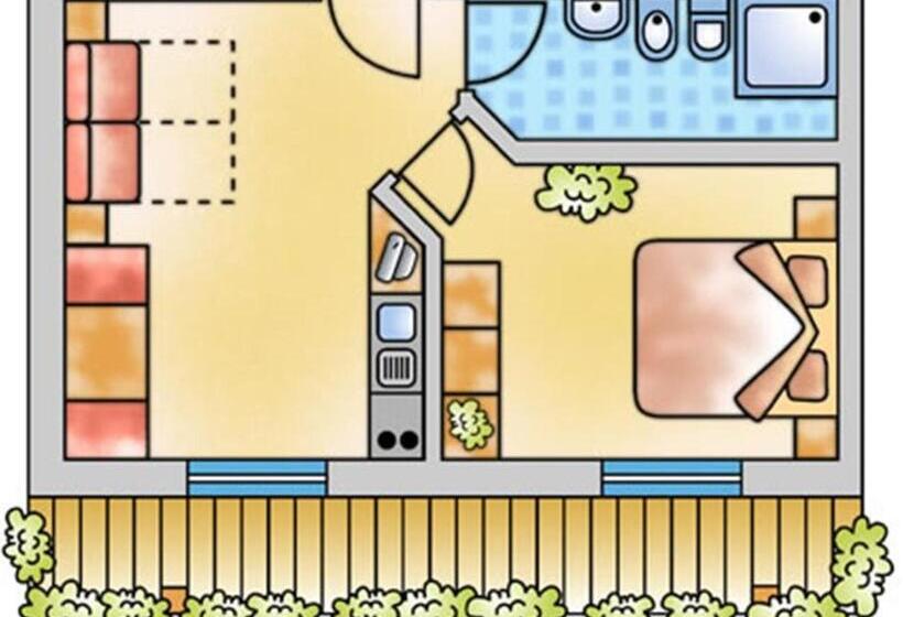 Апартаменты 1 Спальня, Appartments Jägerhof