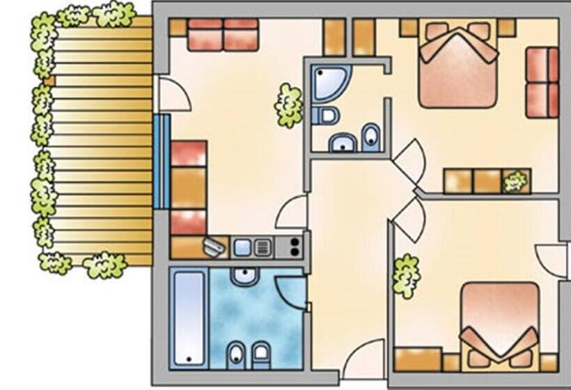 Апартаменты 2 Спальни, Appartments Jägerhof