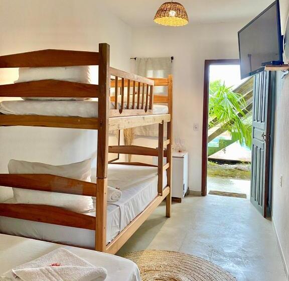 חדר משפחתי נוף לגינה, Pousada Oceano