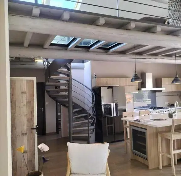 テラス付き１ベッドルームアパートメント, Boutique Hôtel La Villa Montesquieu