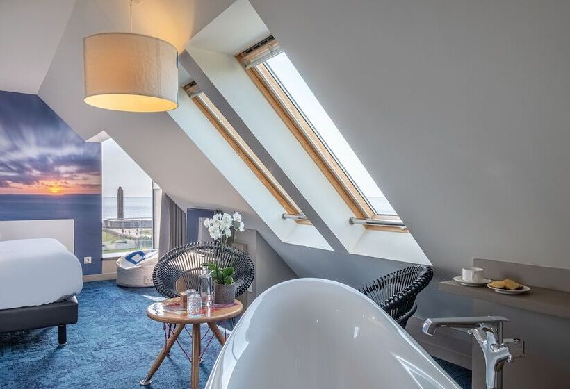 디럭스 룸 바다 전망, Hostellerie De La Pointe Saint Mathieu   Spa & Restaurant