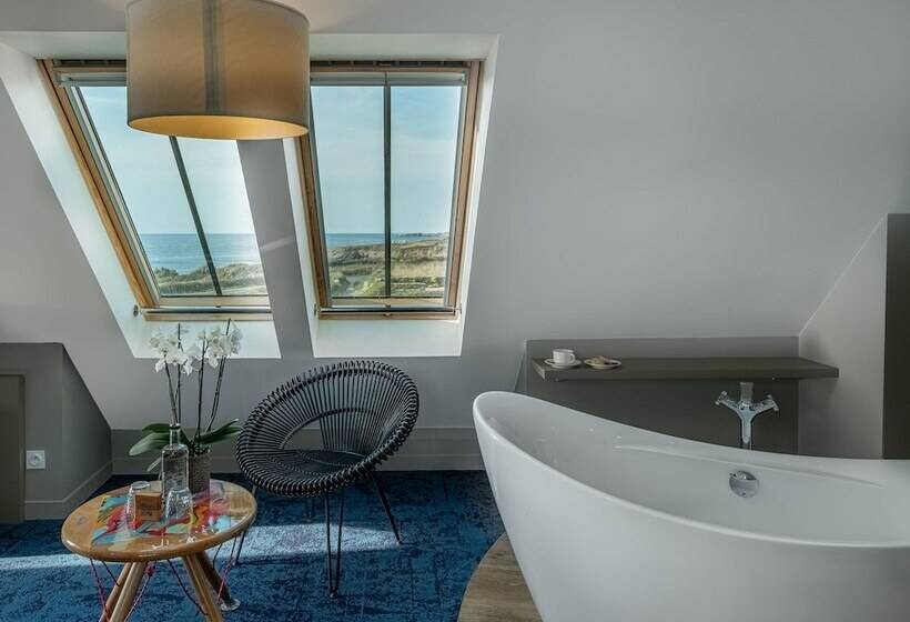디럭스 룸 바다 전망, Hostellerie De La Pointe Saint Mathieu   Spa & Restaurant