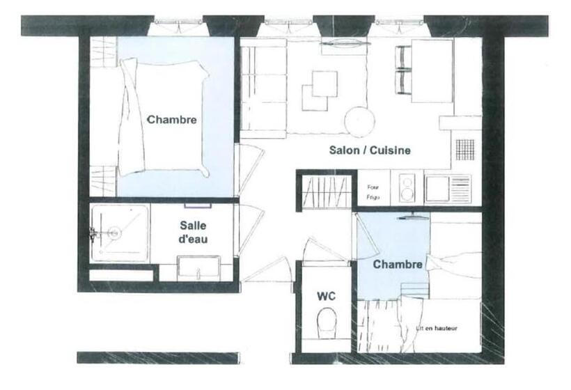 شقة غرفتين, Hôtel Et Appart'hôtel De L'hermitage