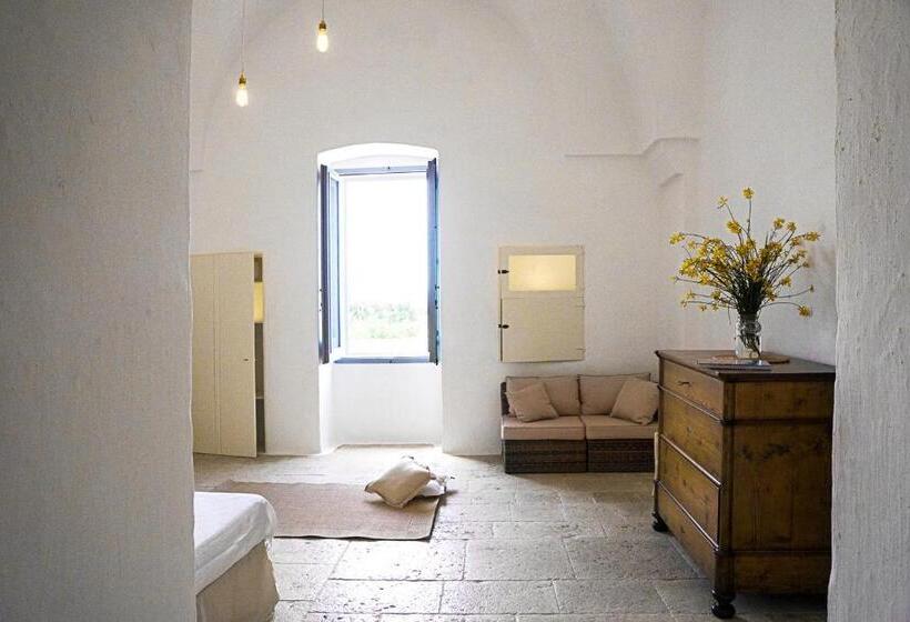 带按摩浴盆的套房, Masseria Capece