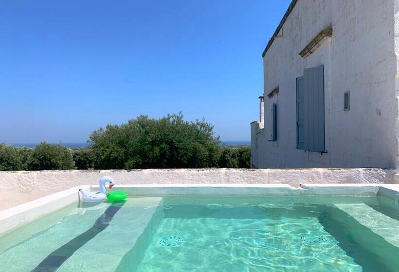 带按摩浴盆的套房, Masseria Capece