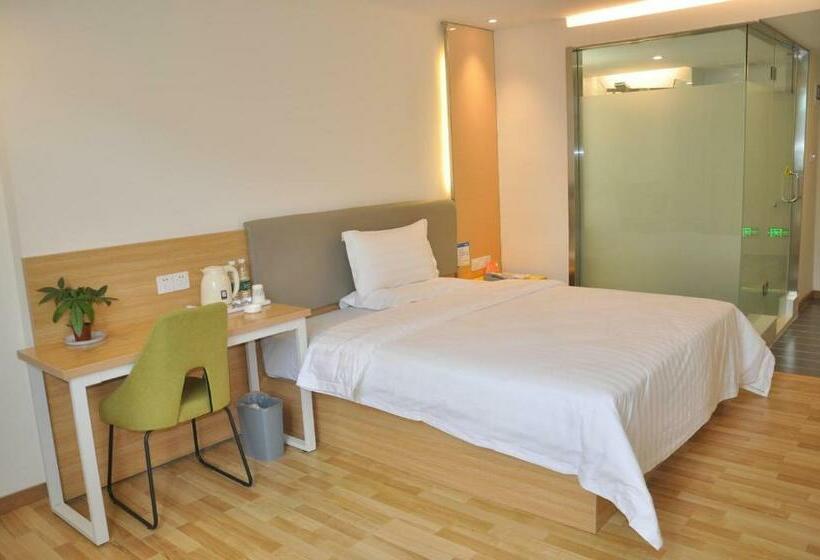 디럭스 룸 킹사이즈 침대, 7days Inn Anqing Train Station Branch